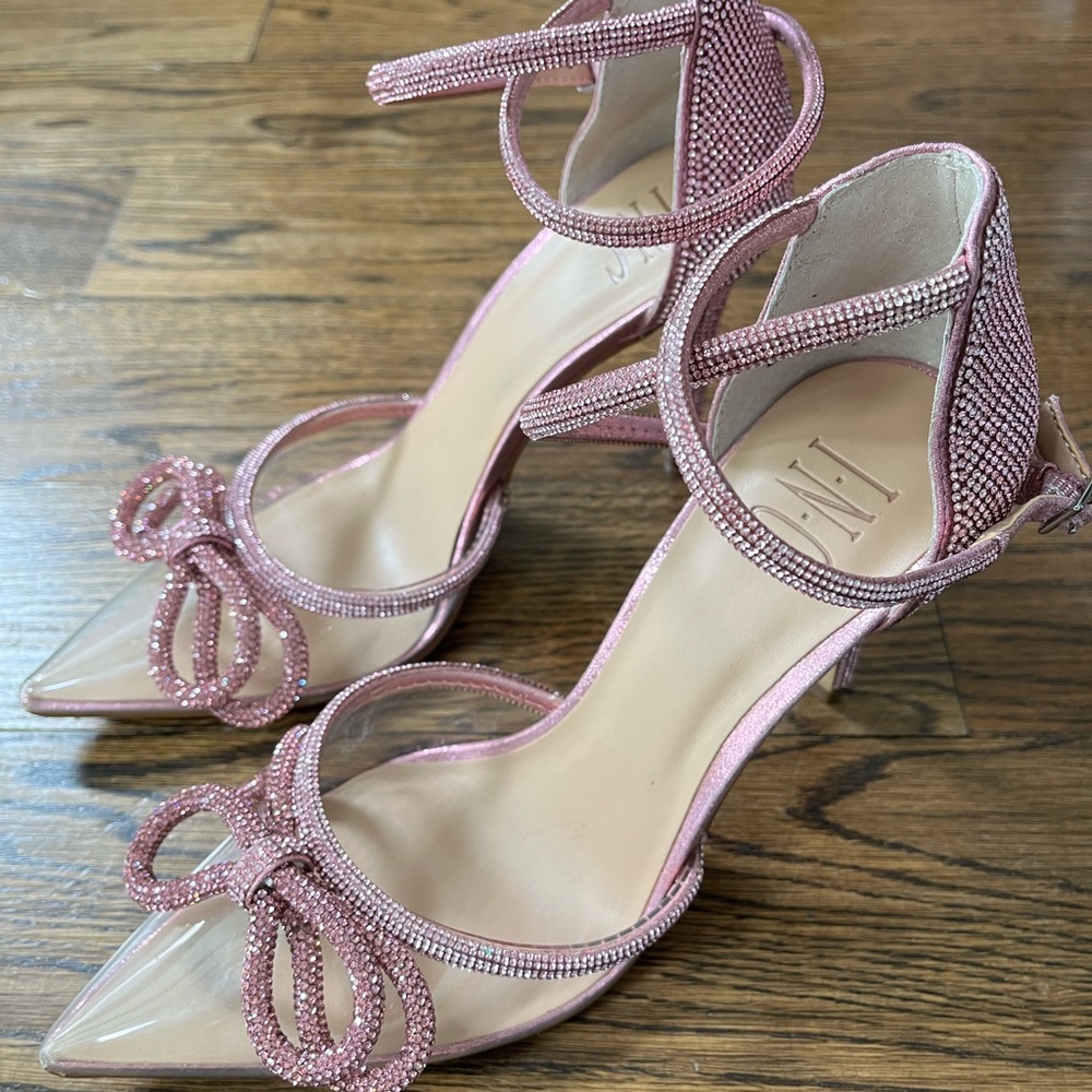 INC Laynea translucent pointed-toe pumps